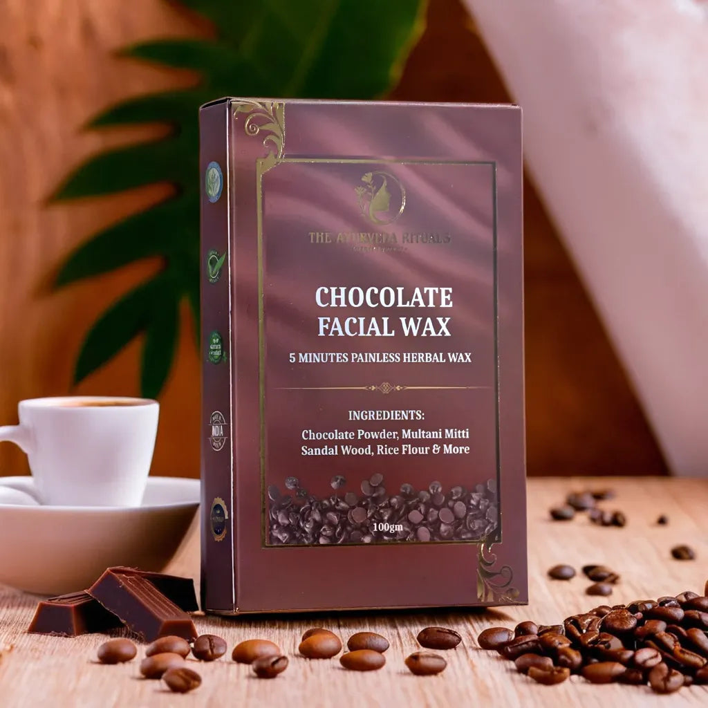 CHOCOLATE FACIAL WAX POWDER - 5 MINUTE PAINLESS HERBAL WAX POWDER