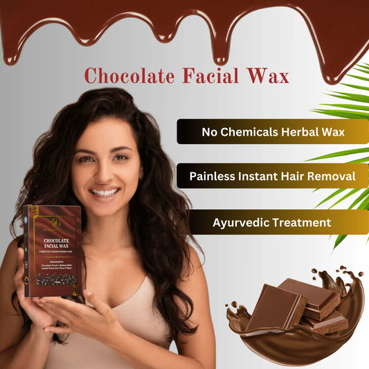 CHOCOLATE FACIAL WAX POWDER - 5 MINUTE PAINLESS HERBAL WAX POWDER