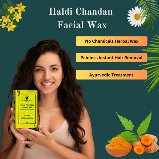 TURMERIC FACIAL WAX - 5 MINUTES PAINLESS HERBAL WAX POWDER