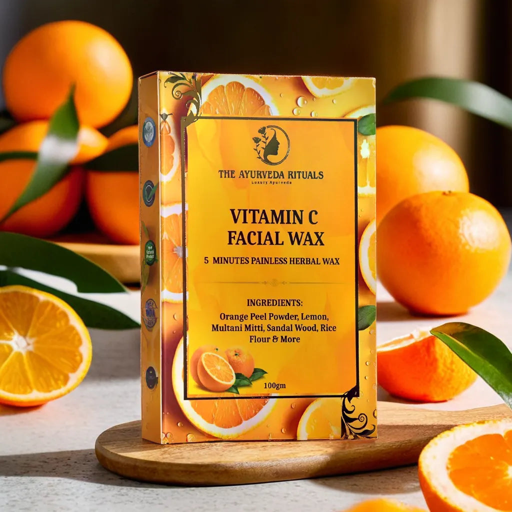 VITAMIN C FACIAL WAX - 5 MINUTES PAINLESS HERBAL WAX POWDER