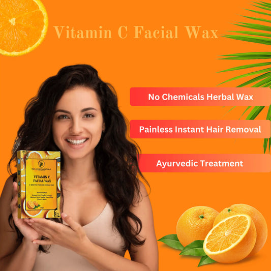 VITAMIN C FACIAL WAX - 5 MINUTES PAINLESS HERBAL WAX POWDER