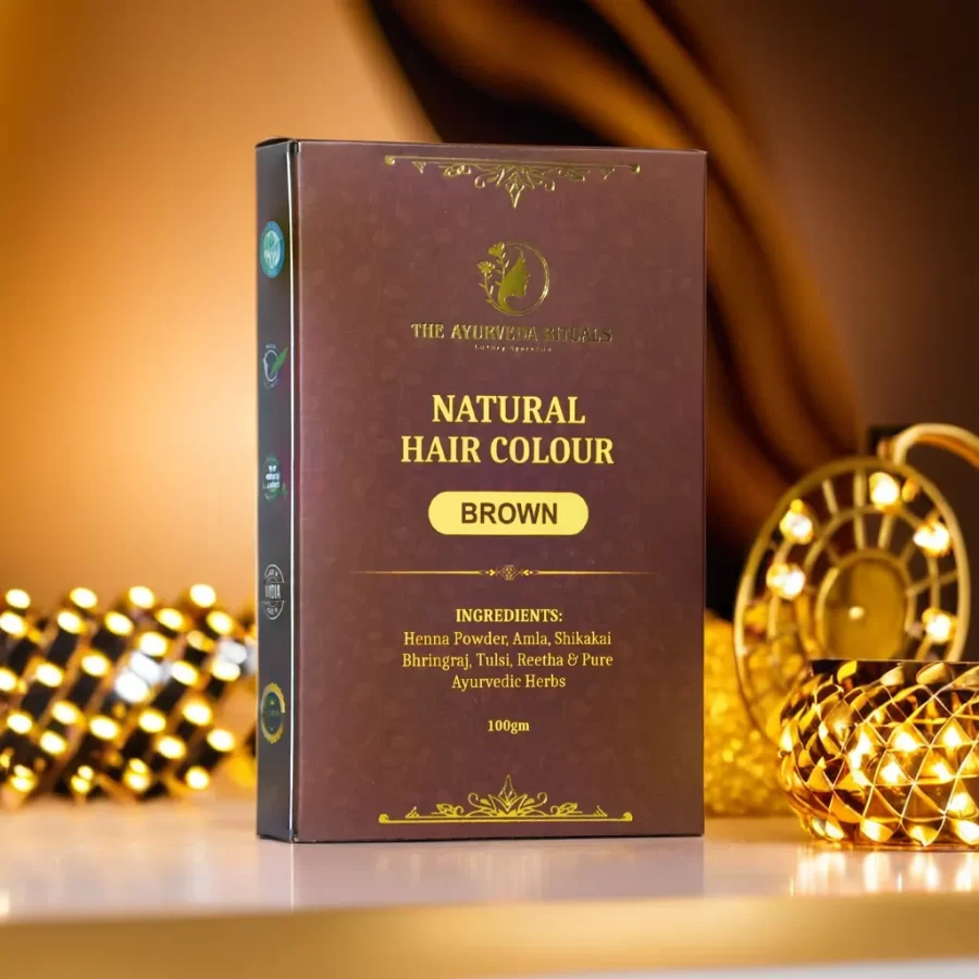 Natural Brown Hair Colour (No Ammonia,Premium Quality)